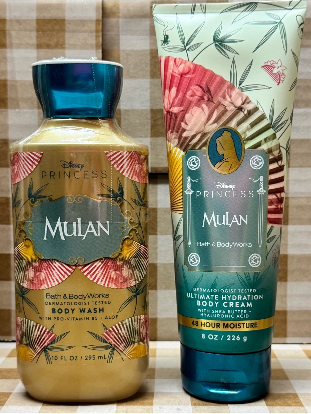 NEW B&BW Mulan Body Cream and Body Wash Set, Disney Princess Collection